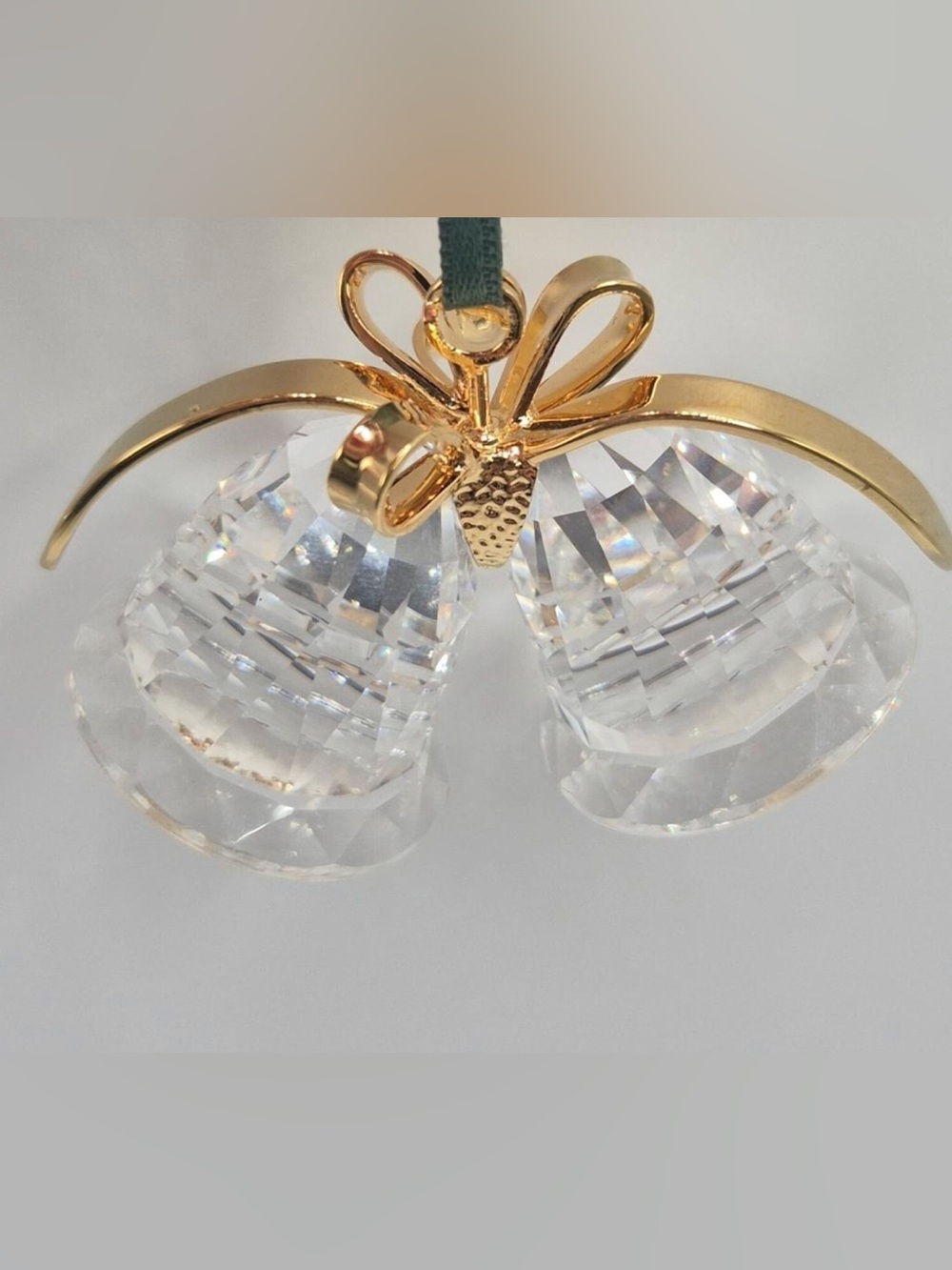 Vintage 90s Swarovski Crystal Christmas Bells Set - Retired Design